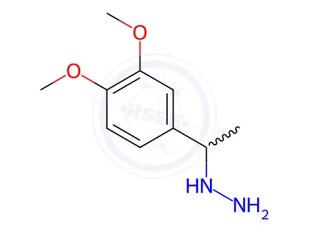 Chemical structure of (1-(3,4-Dimethoxyphenyl)ethyl)hydrazine