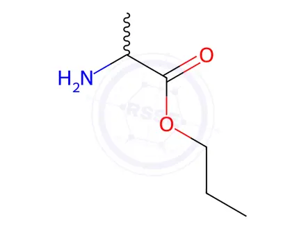Chemical structure of Alanine, propyl ester (9CI)