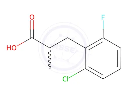 Chemical structure of 3-(2-Chloro-6-fluorophenyl)-2-methylpropanoic acid
