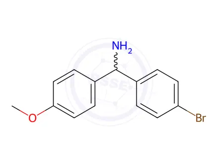 Chemical structure of (4-Bromophenyl)(4-methoxyphenyl)methanamine