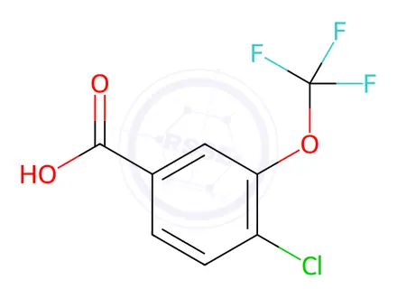 Chemical structure of 4-Chloro-3-(trifluoromethoxy)benzoic acid