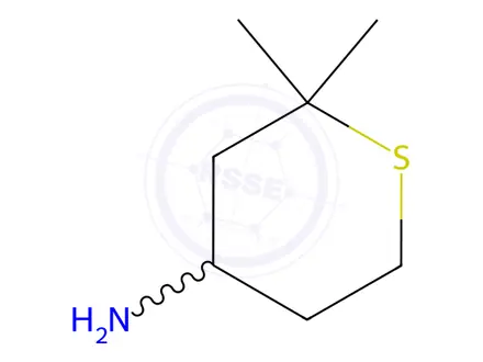 Chemical structure of 2,2-DIMETHYLTHIAN-4-AMINE HYDROCHLORIDE