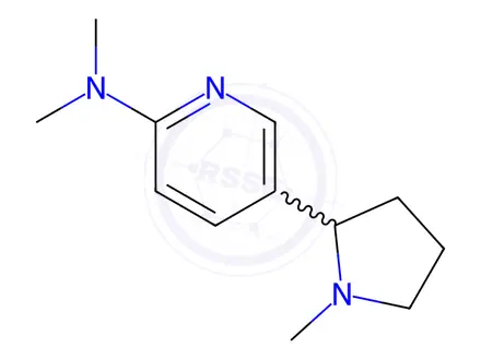 Chemical structure of N,N-dimethyl-5-(1-methylpyrrolidin-2-yl)pyridin-2-amine