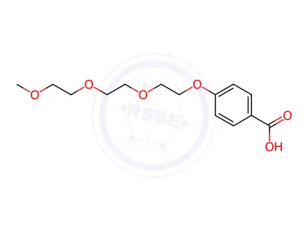 Chemical structure of Benzoic acid, 4-[2-[2-(2-methoxyethoxy)ethoxy]ethoxy]-