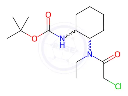 Chemical structure of tert-Butyl (2-(2-chloro-N-ethylacetamido)cyclohexyl)carbamate