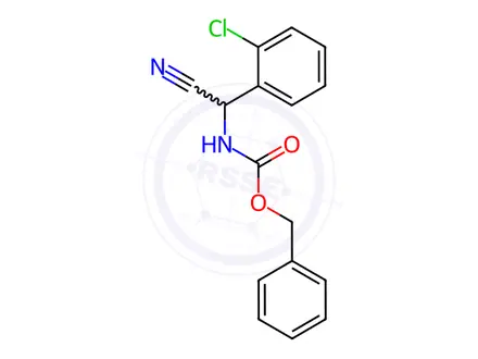 Chemical structure of Benzyl N-[(2-Chlorophenyl)(cyano)methyl]carbamate