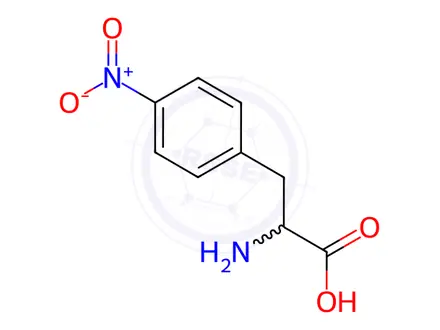 Chemical structure of 4-Nitro-DL-phenylalanine