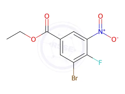 Chemical structure of Ethyl 3-bromo-4-fluoro-5-nitrobenzoate