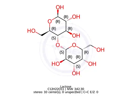 Chemical structure of Lactose Impurity 3 (β-Lactose)