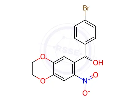 Chemical structure of (4-Bromophenyl)(7-nitro-2,3-dihydrobenzo[b][1,4]dioxin-6-yl)methanol
