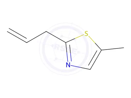 Chemical structure of Thiazole, 5-methyl-2-(2-propenyl)-(9CI)