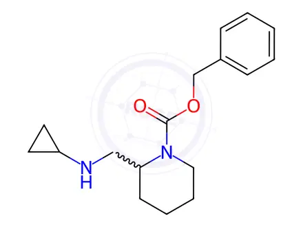 Chemical structure of Benzyl 2-((cyclopropylamino)methyl)piperidine-1-carboxylate