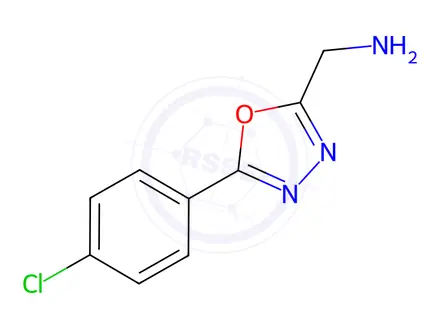 Chemical structure of (5-(4-Chlorophenyl)-1,3,4-oxadiazol-2-yl)methanamine