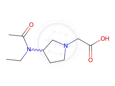Chemical structure of 2-(3-(N-Ethylacetamido)pyrrolidin-1-yl)acetic acid