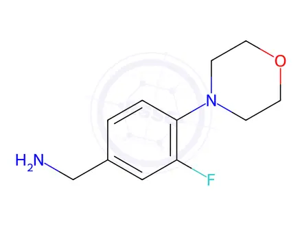 Chemical structure of (3-Fluoro-4-morpholinophenyl)methanamine