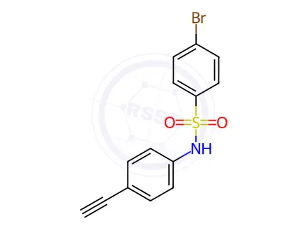 Chemical structure of 4-Bromo-N-(4-ethynylphenyl)benzenesulfonamide