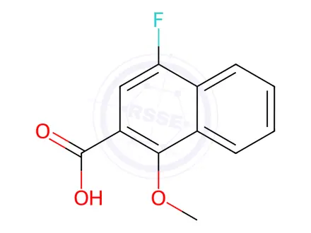 Chemical structure of 4-Fluoro-1-methoxy-2-naphthoic acid