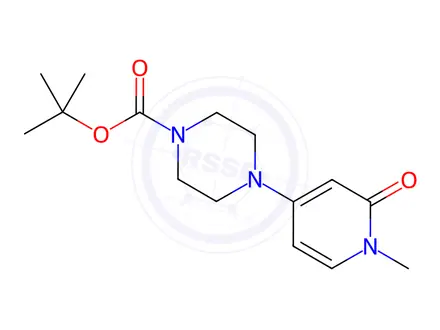 Chemical structure of tert-Butyl 4-(1-methyl-2-oxo-1,2-dihydro-4-pyridinyl)-1-piperazinecarboxylate