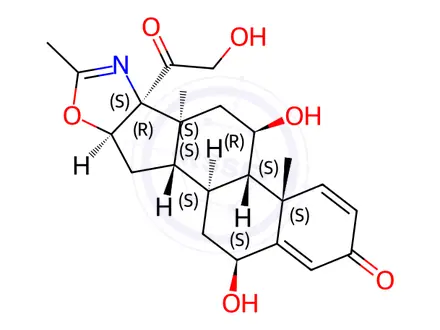 Chemical structure of 6b-Hydroxy-21-desacetyl Deflazacort