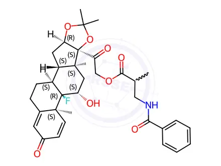 Chemical structure of Triamcinolone Acetonide Impurity 22 (Triamcinolone Benetonide)