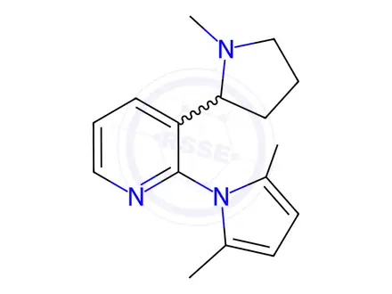 Chemical structure of 2-(2,5-Dimethyl-1H-pyrrol-1-yl)-3-(1-methylpyrrolidin-2-yl)pyridine
