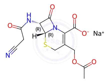 Chemical structure of Cefacetrile Sodium
