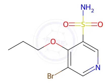 Chemical structure of 5-Bromo-4-propoxypyridine-3-sulfonamide