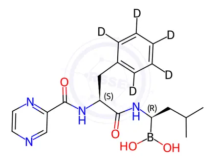 Chemical structure of (1R,2S)-Bortezomib-d5