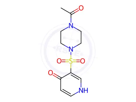 Chemical structure of 1-(4-((4-Hydroxypyridin-3-yl)sulfonyl)piperazin-1-yl)ethanone