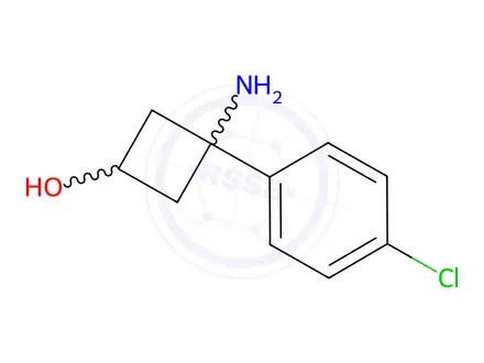 Chemical structure of Cyclobutanol, 3-amino-3-(4-chlorophenyl)-
