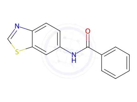 Chemical structure of N-(benzo[d]thiazol-6-yl)benzamide
