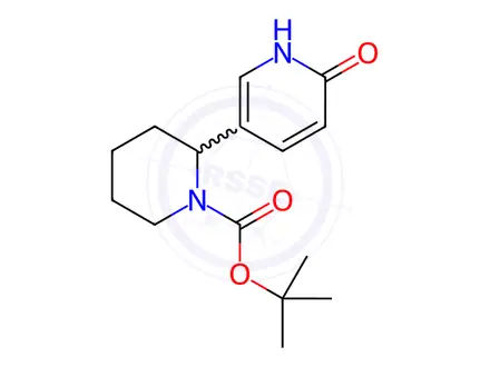 Chemical structure of tert-Butyl 2-(6-oxo-1,6-dihydropyridin-3-yl)piperidine-1-carboxylate