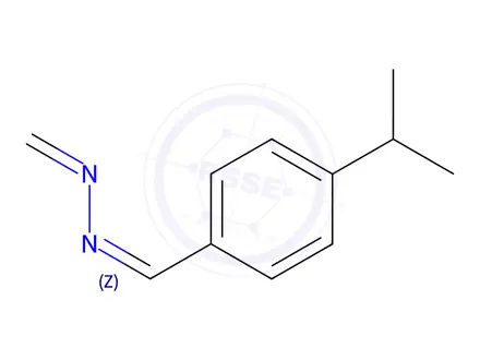 Chemical structure of Benzaldehyde, 4-(1-methylethyl)-, methylenehydrazone (9CI)