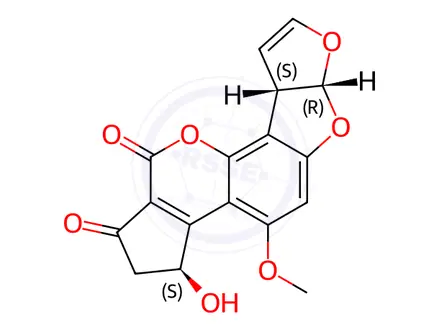 Chemical structure of Aflatoxin Impurity 10 (Aflatoxin Q1)
