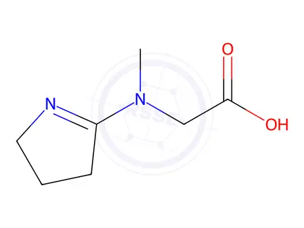 Chemical structure of Glycine, N-(3,4-dihydro-2H-pyrrol-5-yl)-N-methyl-(9CI)