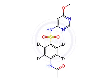 Chemical structure of Sulfamonomethoxine Impurity 2-d4