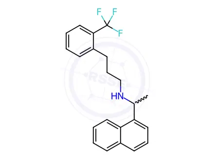 Chemical structure of 3'-Destrifluoromethyl 2'-Trifluoromethyl cinacalcet hydrochloride