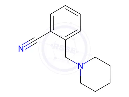 Chemical structure of 2-(piperidin-1-ylmethyl)benzonitrile