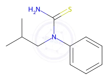 Chemical structure of Thiourea, N-(2-methylpropyl)-N-phenyl-