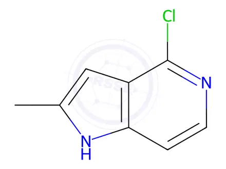 Chemical structure of 4-chloro-2-methyl-1H-pyrrolo[3,2-c]pyridine