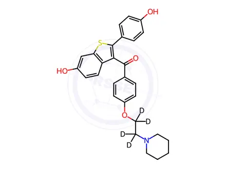 Chemical structure of Raloxifene-d4