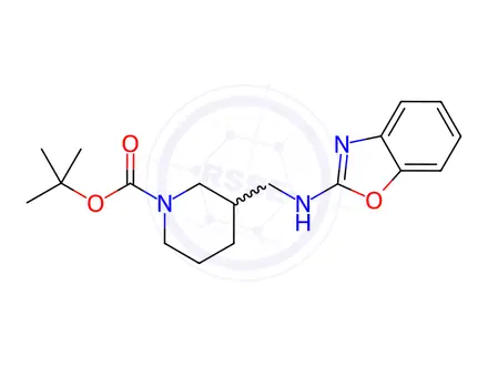 Chemical structure of 3-(Benzooxazol-2-ylaMinoMethyl)-piperidine-1-carboxylic acid tert-butyl ester