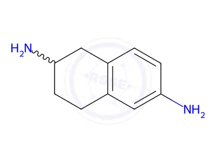 Chemical structure of 1,2,3,4-tetrahydronaphthalene-2,6-diamine dihydrochloride