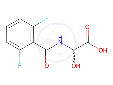 Chemical structure of Acetic acid, [(2,6-difluorobenzoyl)amino]hydroxy-(9CI)