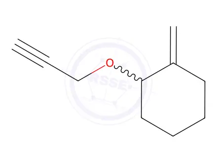 Chemical structure of Cyclohexane, 1-methylene-2-(2-propynyloxy)-(9CI)