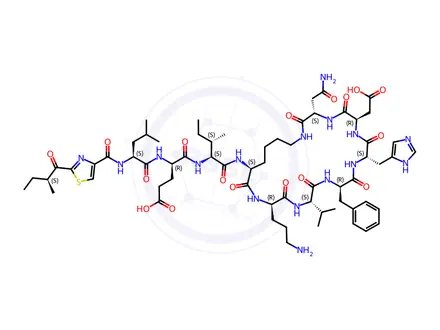 Chemical structure of Bacitracin Impurity 7 (Bacitracin EP Impurity G)