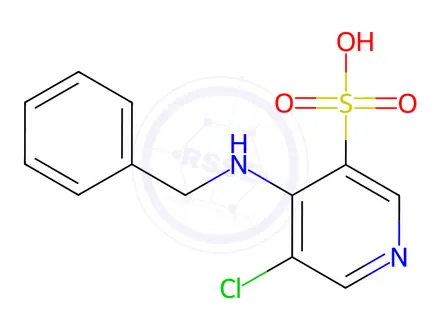 Chemical structure of 4-(Benzylamino)-5-chloropyridine-3-sulfonic acid