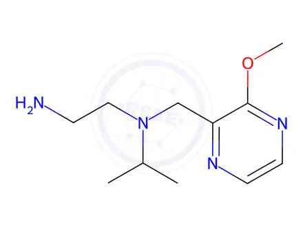 Chemical structure of N1-isopropyl-N1-((3-methoxypyrazin-2-yl)methyl)ethane-1,2-diamine