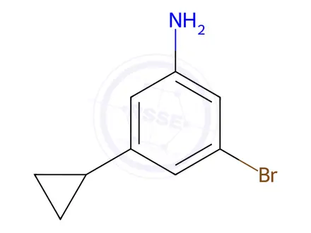 Chemical structure of 3-Bromo-5-cyclopropylaniline