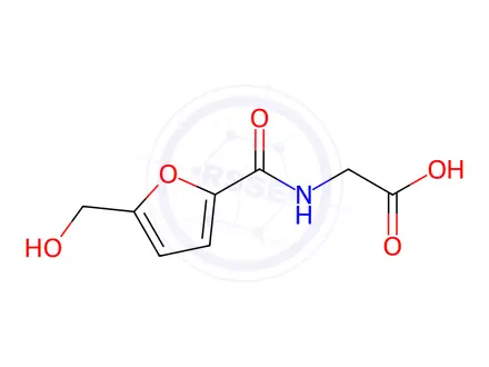 Chemical structure of 5-Hydroxymethyl-2-furoylglycine
